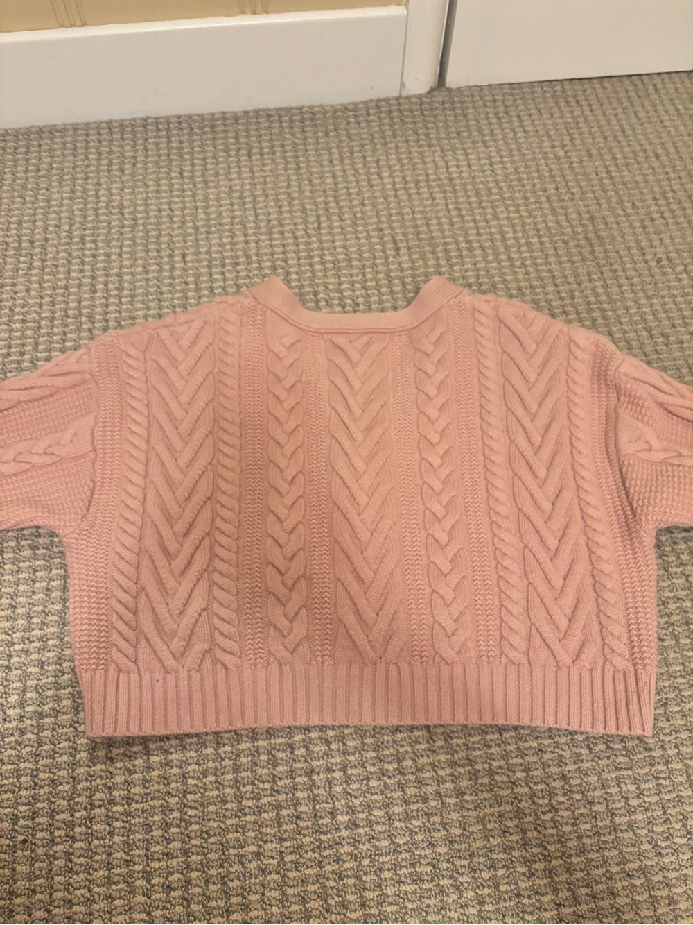 Sunday best cable knit pink cardigan - Picture 3 of 3